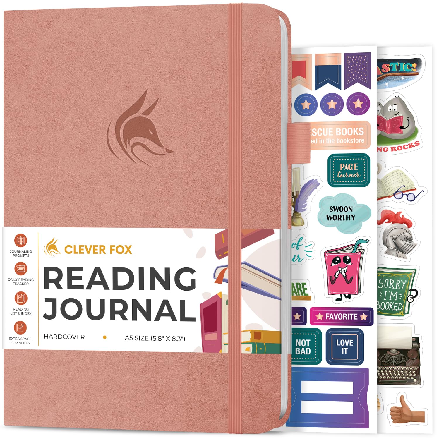 Amazon.com : Clever Fox Reading Journal, Book Tracking Log, 5.8”x8